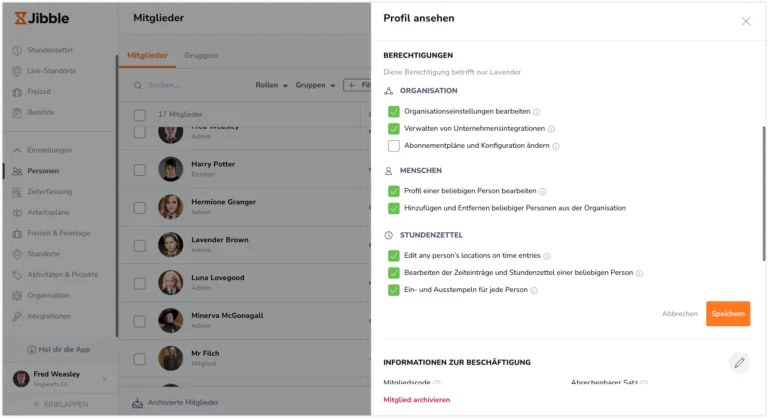 Individual member permissions